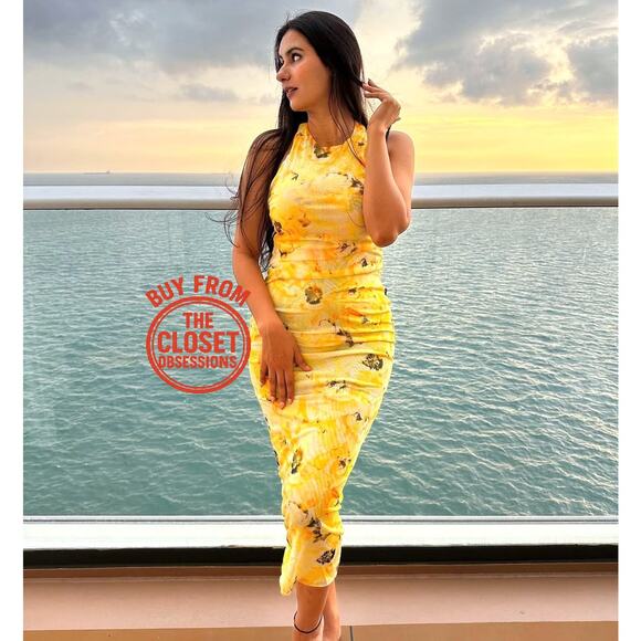 RARE!!! ZARA BLOGGER FAVE!!! Fitted Midi Dress NWT - Picture 8 of 16